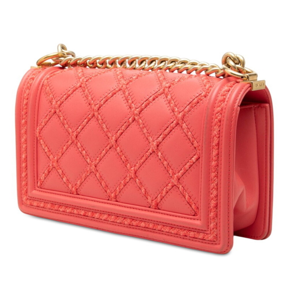 Chanel Coco Mark Boy 25 Chain Shoulder Bag, Pink, Gold Hardware, Leather, Wom... - Picture 2 of 7